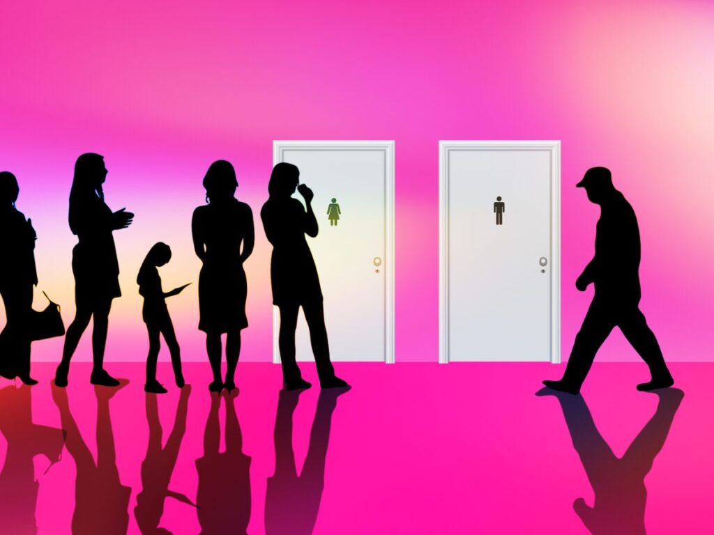 Women’s toilet queues